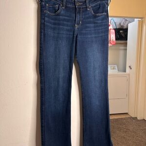 Hollister Dark Blue Straight Leg Women's Jeans